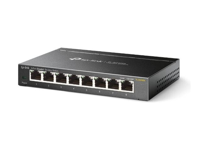 TP-LINK TL-SG108S 8-Port Desktop Gigabit Ethernet Switch Steel Case