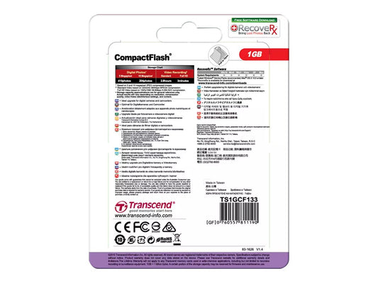 TRANSCEND CompactFlash 1Go Card MLC
