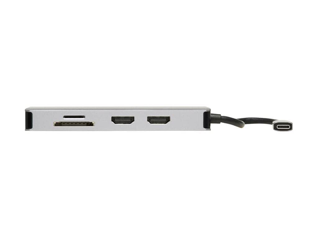 EATON TRIPPLITE USB-C Dock Dual Display 4K 60 Hz HDMI USB 3.2 Gen 1 USB-A Hub GbE Memory Card 100W PD Charging USB-C 2 x HDMI 1GbE