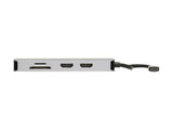 EATON TRIPPLITE USB-C Dock Dual Display - 4K 60Hz HDMI USB 3.2 Gen 1 USB-A Hub GbE Memory Card 100W PD Charging Gray