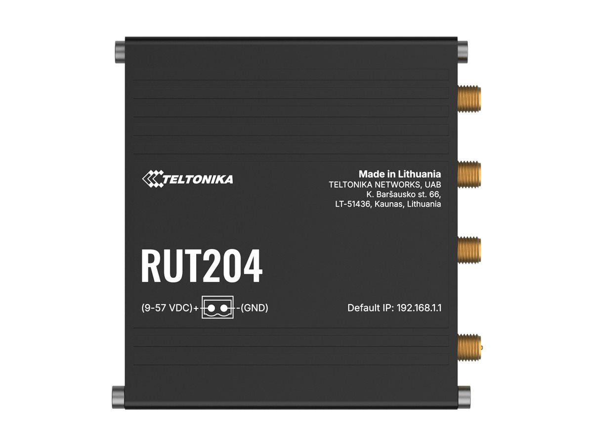 TELTONIKA NETWORKS RUT204 DUAL SIM CAN BUS 4G/LTE WiFi GNSS RS232 EAAP Router