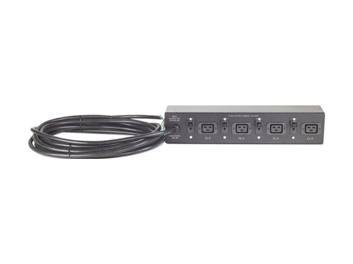 APC Basic Rack PDU Rack AC 230V input hardwire output connectors 4 IEC 60320 C19 2U 19 8.5m cord Black