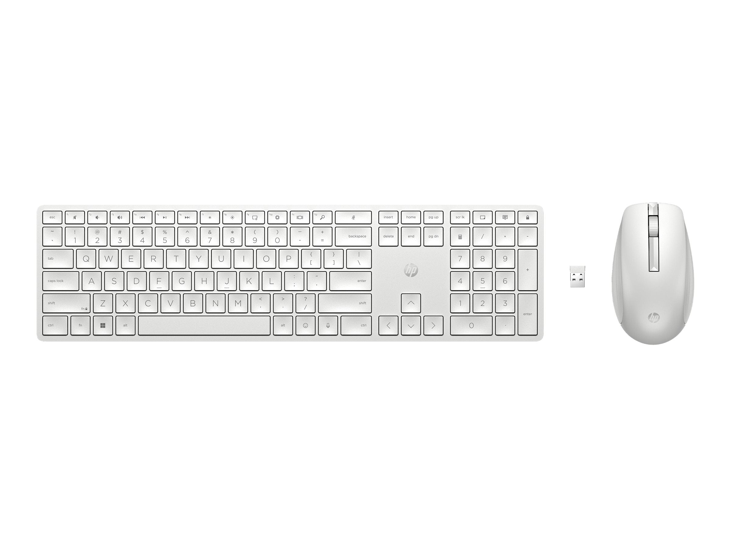 HP 650 Wireless Keyboard and Mouse Combo White