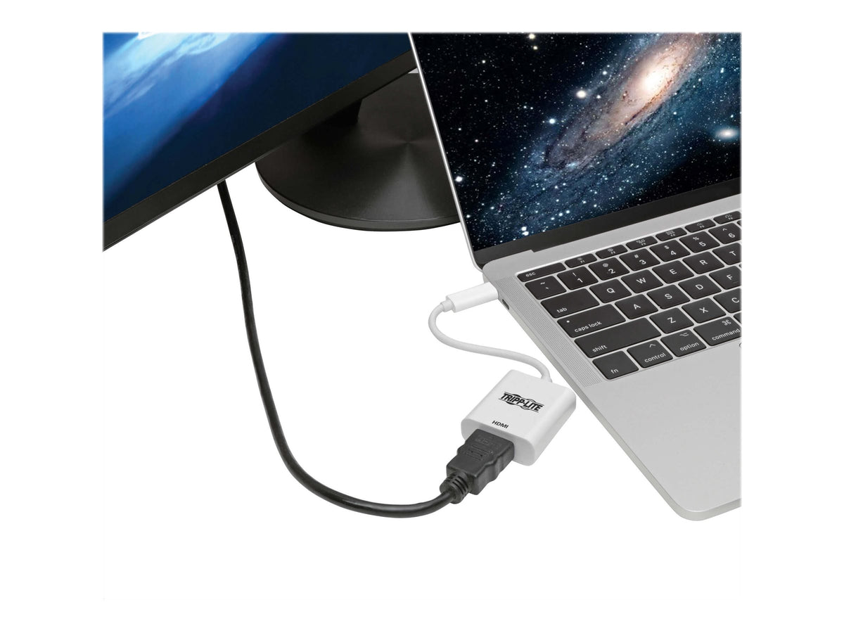 EATON TRIPPLITE USB-C to HDMI Adapter M/F - 4K 60Hz HDCP 2.2 White