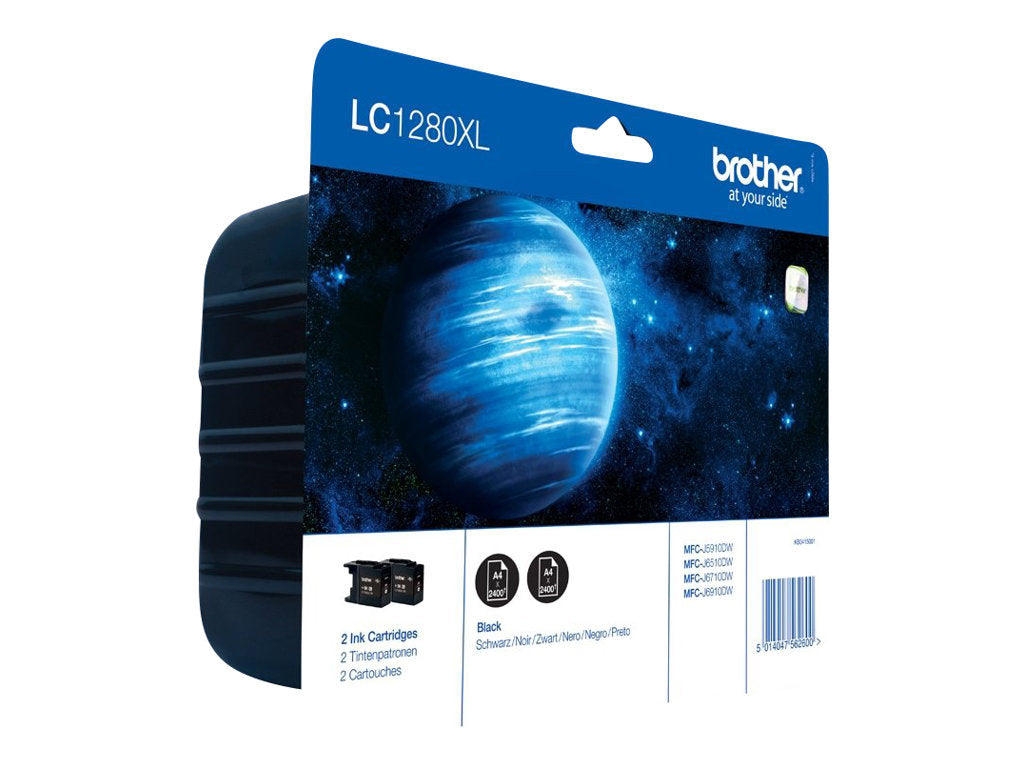 Pack de 2 cartouche BROTHER LC1280XLBK - Noir