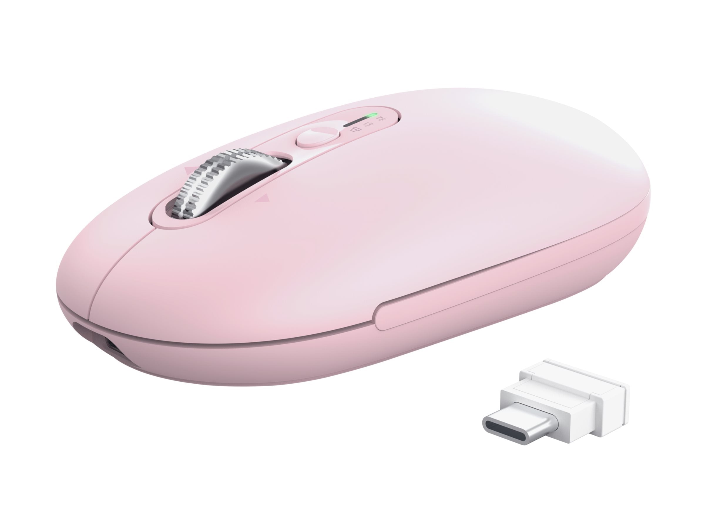 TRUST Souris sans fil SERON hyperscroll multi-connexion rechargeable rose