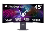 LG Ecran OLED incurvé - 45p - 3440x1440 - 240 Hz - 0.03 ms - 1300 cd/m2 - HDR400 - USB-C - HDMI - DisplayPort - Haut Parleurs