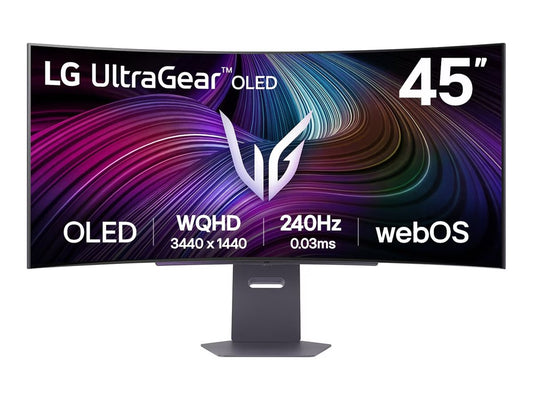 LG 45GX90SA-B.AEU 45p WQHD OLED UltraGear 240Hz G-Sync Curved Gaming Monitor with webOS