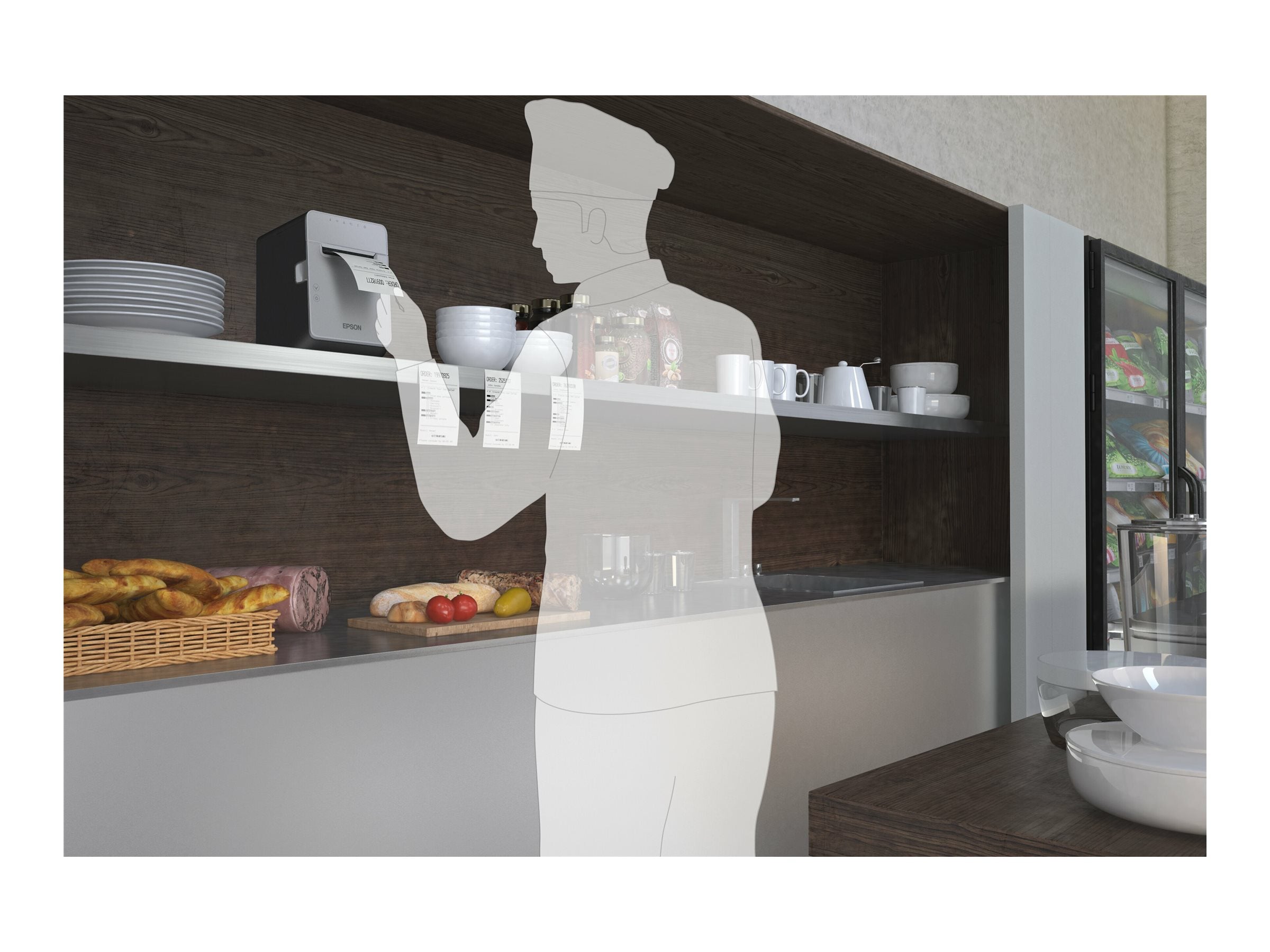 EPSON TM-L100 Receipt Printer 121 USB + Ethernet + Lightning + BT Black PS EU Liner-Free