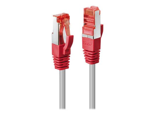 LINDY CrossOver Cat.6 S/FTP 1m Gigabit ready Grey with Red boot