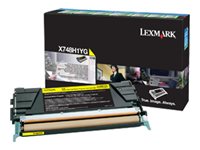 LEXMARK X748 cartouche de toner jaune haute capacité 10.000 pages pack de 1 With returnprogram