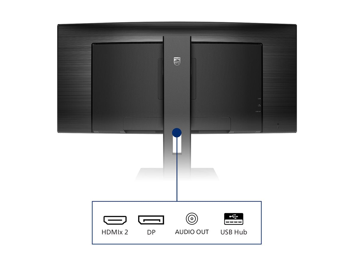 PHILIPS 345B1C - écran  incurvé - 34" - 3440 x 1440 WQHD @ 100 Hz - VA - 300 cd/m² - 3000:1 - 5 ms - 2xHDMI, DP- haut-parleurs