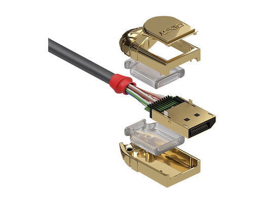 LINDY 3m DisplayPort Cable Gold Line Resolution: 4096x2160 60Hz 4:4:4 10bit