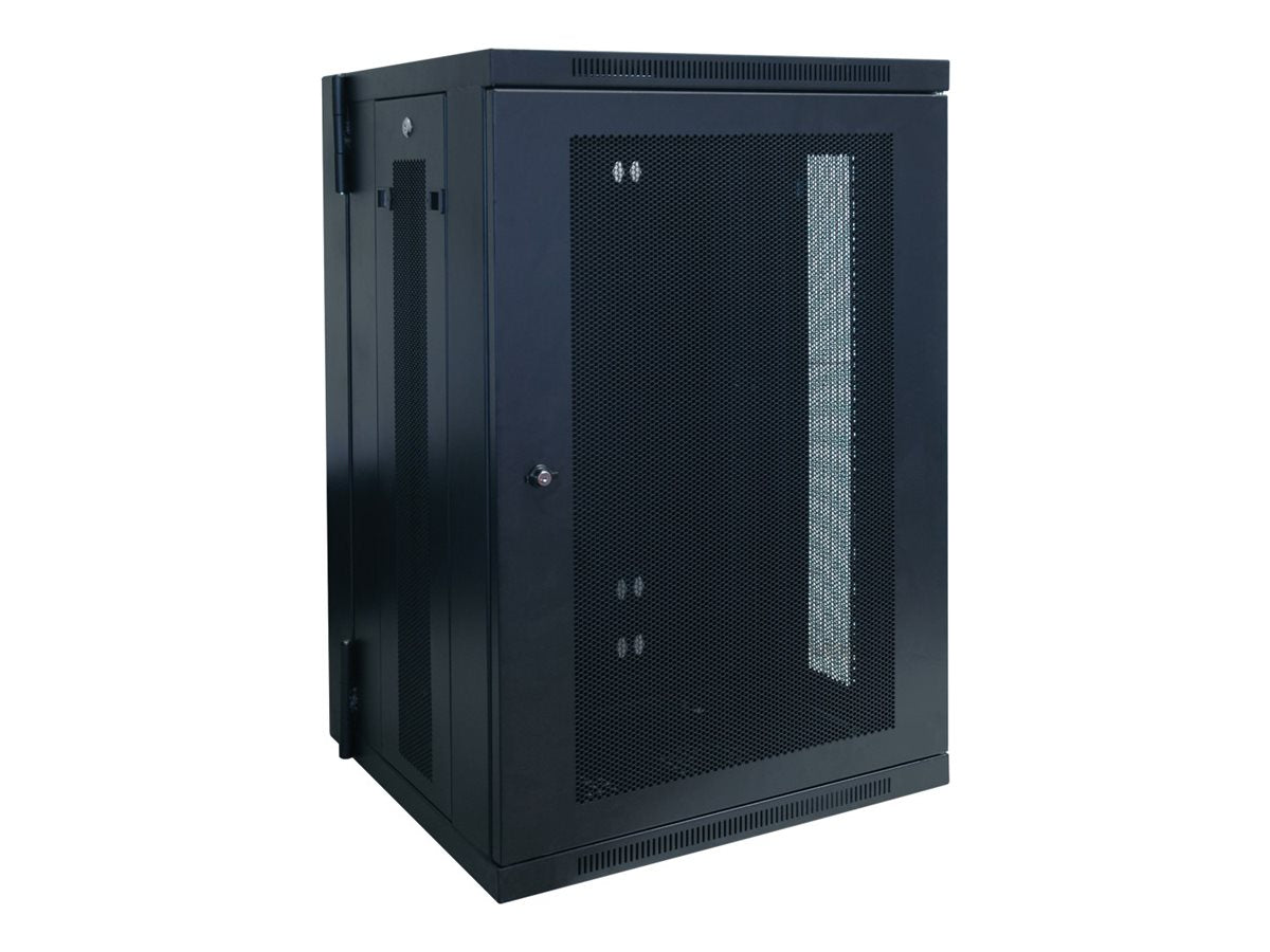 EATON TRIPPLITE 18U Wall Mount Rack Enclosure Server Cabinet Hinged w/ Door & Sides Rack cabinet wall mountable Black 18U 19