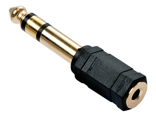 LINDY Adapter Stereo 3.5mm female 6.3mm male gold plated