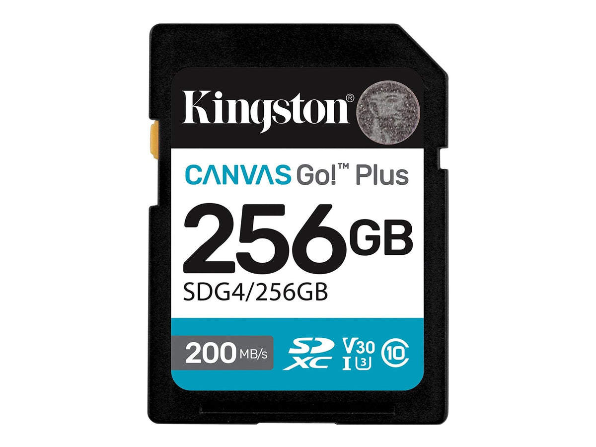 KINGSTON 256Go SDXC Canvas Go Plus Gen4 200Mo/s C10 UHS-I U3 V30