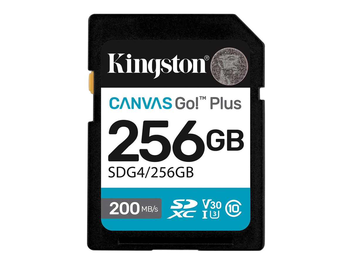 KINGSTON 256Go SDXC Canvas Go Plus Gen4 200Mo/s C10 UHS-I U3 V30