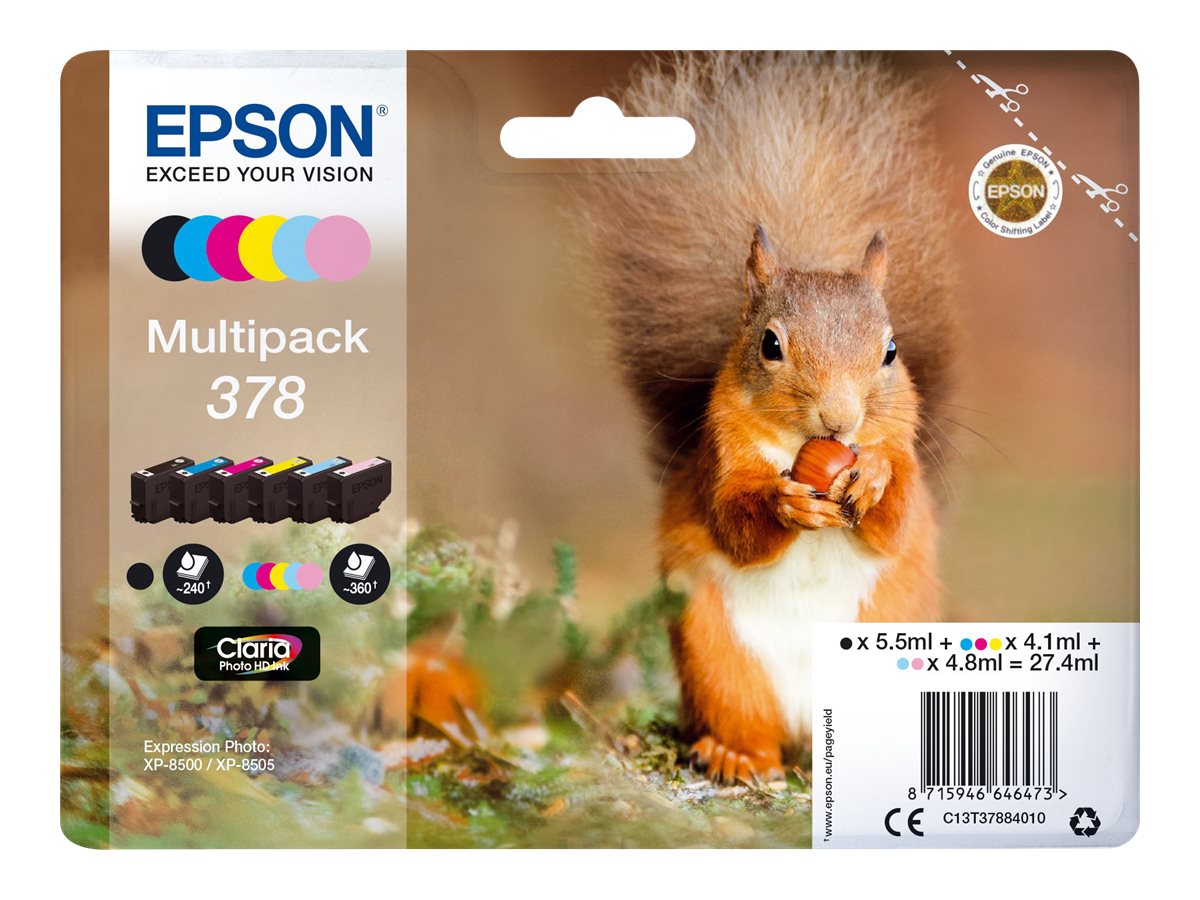 EPSON 1LB 378 Mpack Ink Cartridge BK C M Y LC LM BLISTER w/s