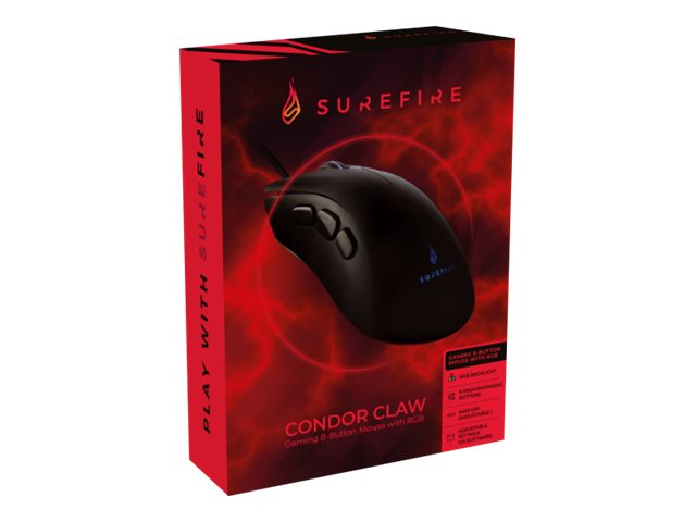 VERBATIM SUREFIRE CONDOR CLAW GAMING 8-BUTTON MOUSE WITH RGB  WCF (P)