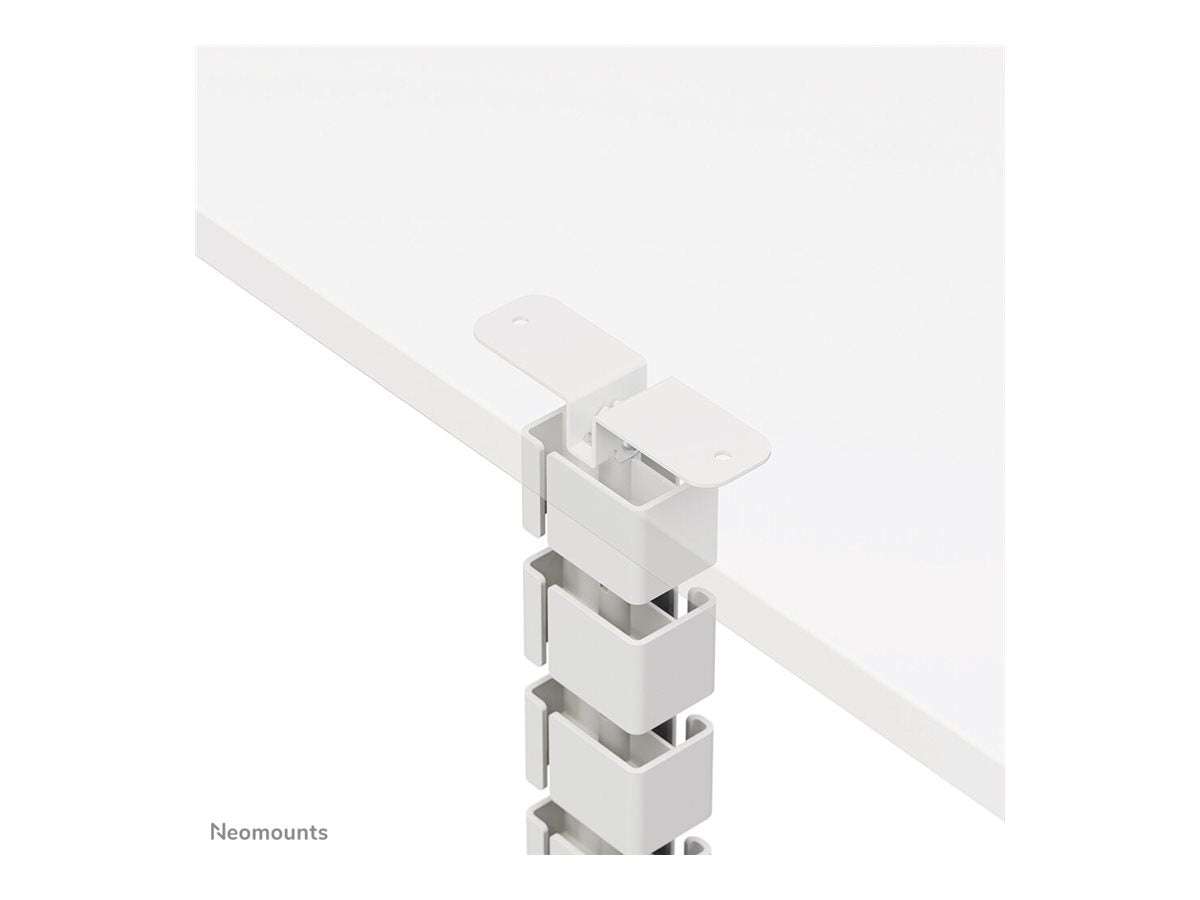 NEOMOUNTS Magnetic Cable Cover for sit/stand desk frames screw mounted magnetic channel white
