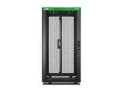 APC Easy Rack 600mm/24U/1000mm with Roof Side panel castors feet and 4 Brackets No Bottom black