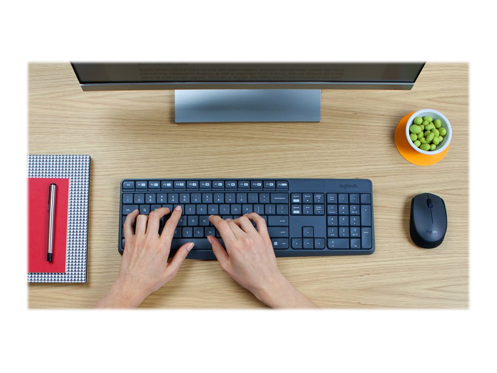 LOGITECH MK235 wireless Keyboard + Mouse Combo Grey (ESP)- Spanish Layout