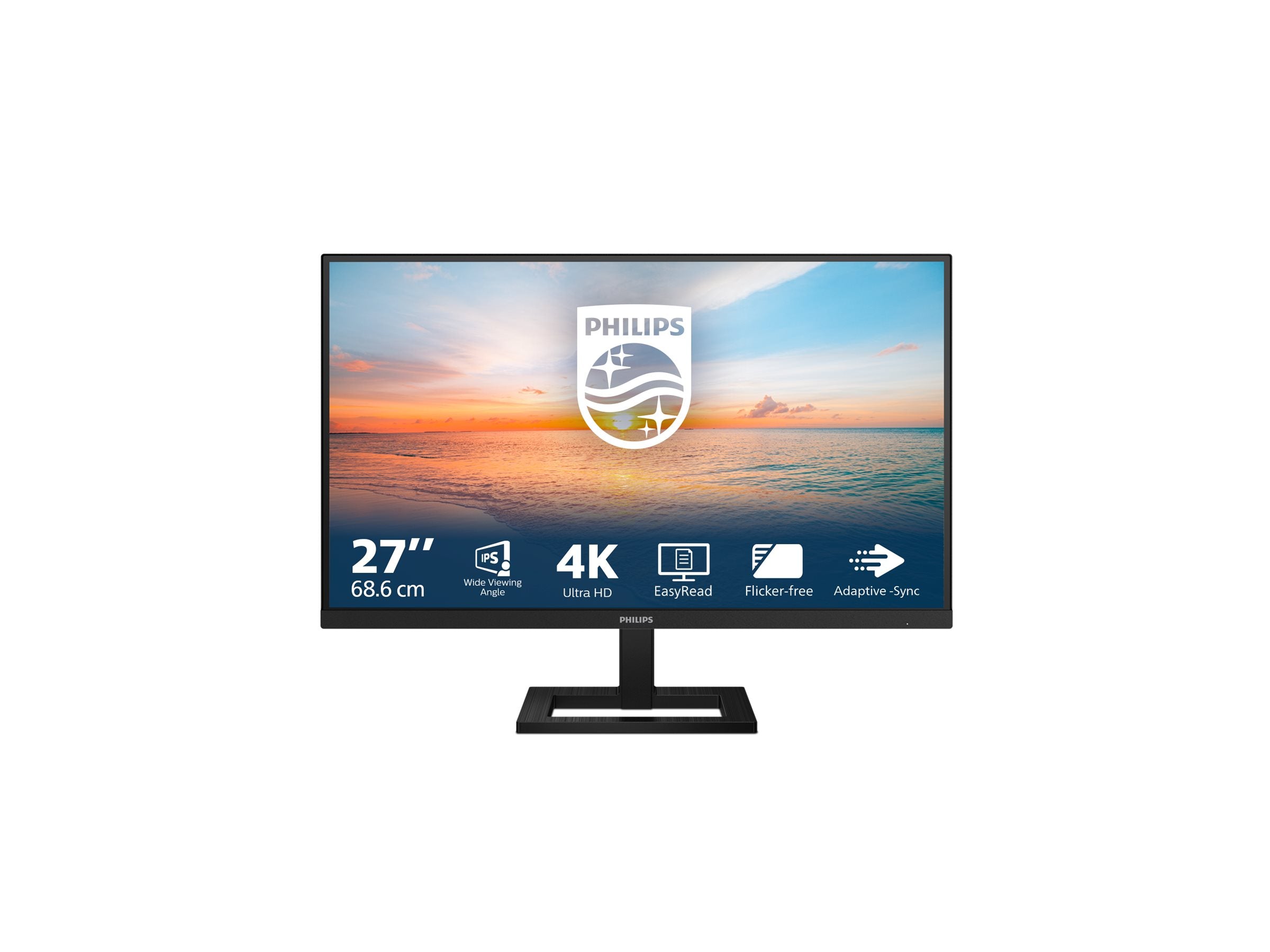 PHILIPS 27E1N1900AE/00 27p IPS 4K UHD 60Hz 350cd/m2 4ms 2xHDMI2.0 USB Type C PD65W USB HUB Speakers Height Adj.