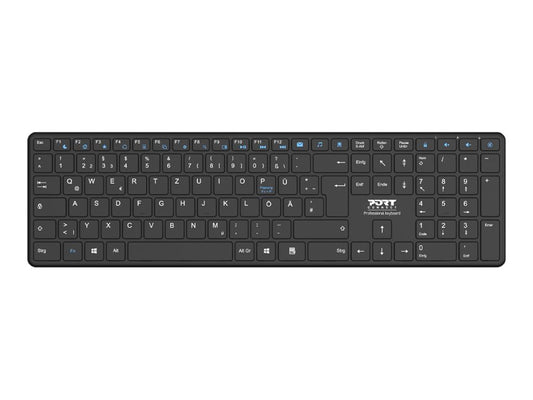 PORT DESIGNS Rechargeable Bluetooth Keyboard Ultra Slim and Elegant Design Rechargeable Battery 10meters Bluetooth range Compatible