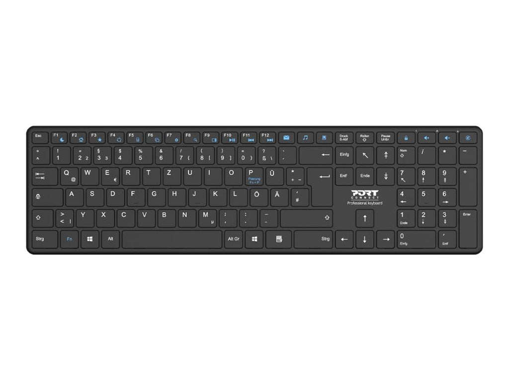 PORT DESIGNS Rechargeable Bluetooth Keyboard Ultra Slim and Elegant Design Rechargeable Battery 10meters Bluetooth range Compatible