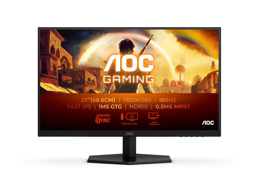 AOC 27G42E 27p Gaming Monitor 180Hz 1920x1080 1ms HDMI DP Black