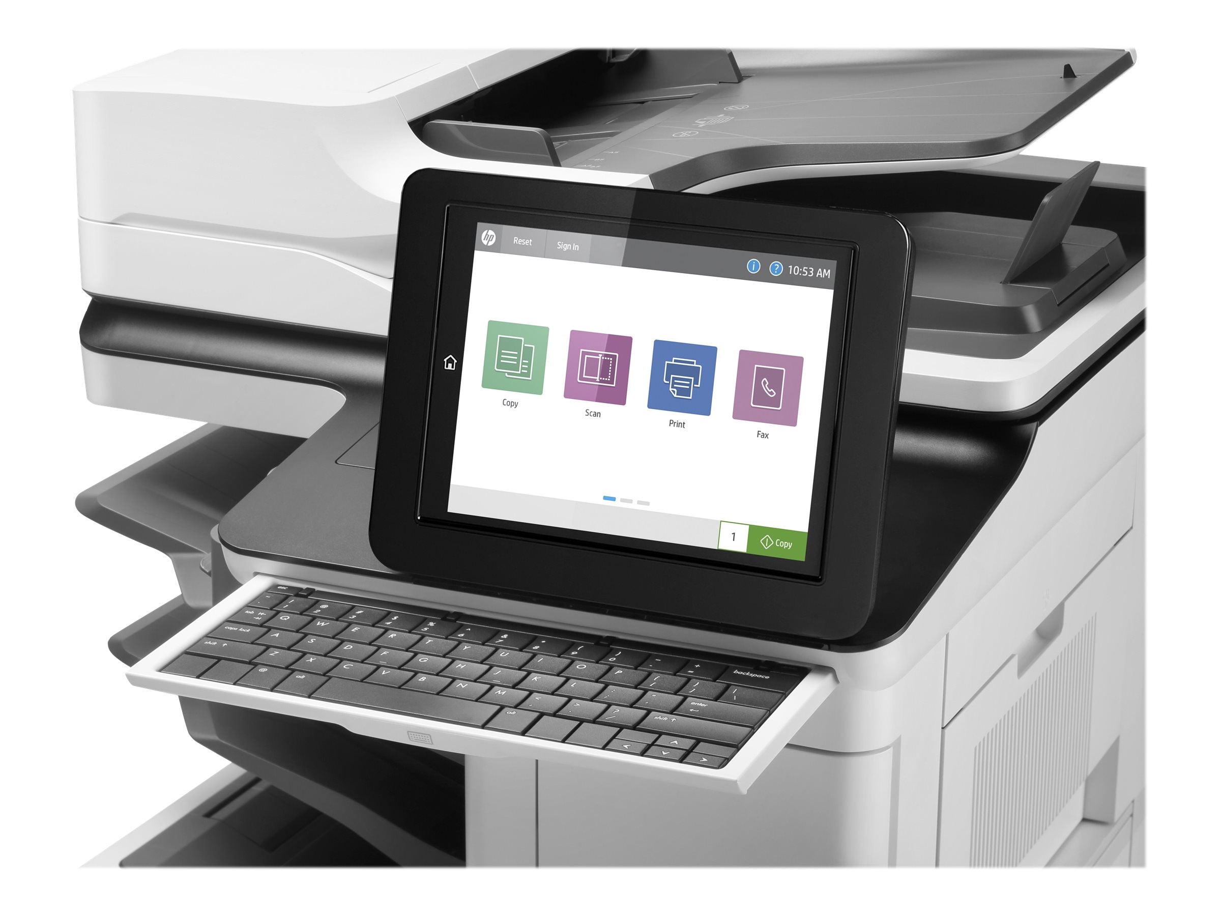HP LaserJet Enterprise Flow MFP M635z MFP Mono laser 216x864mm A4 61ppm Print 3200sheets USB LAN