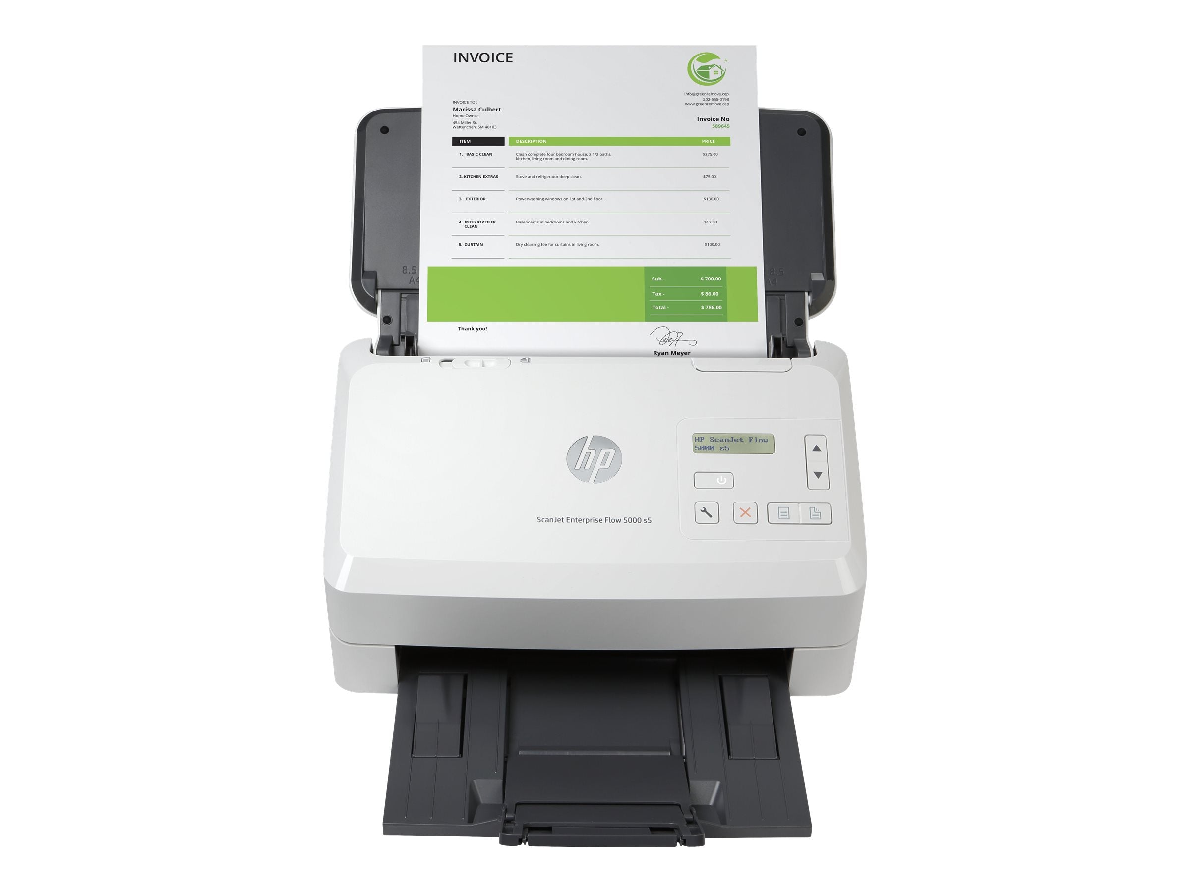 HP ScanJet Enterprise Flow 5000 s5 Scanner de Document CMOS CIS Duplex 216x3100mm 600dpix600dpi 65ppm ADF 80sheets 7500scans