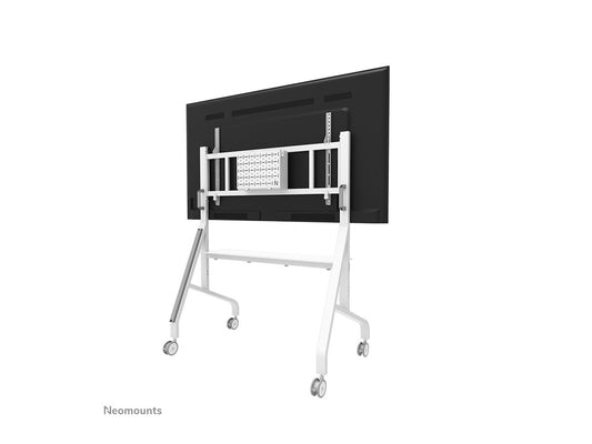 NEOMOUNTS FL50-575WH1 Support au sol mobile pour écran 65-110p - étagère multimédia incluse - installation rapide - TÜV