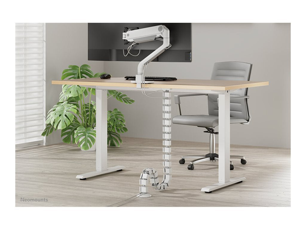NEOMOUNTS Cable Spine Organizer for sit/stand desk frames magnet mounted white