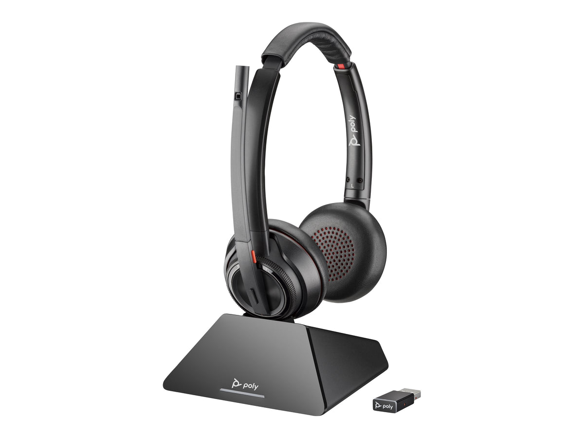 HP Poly Savi 8220 UC Microsoft Teams Certified DECT 1880-1900 MHz USB-A Headset-EURO