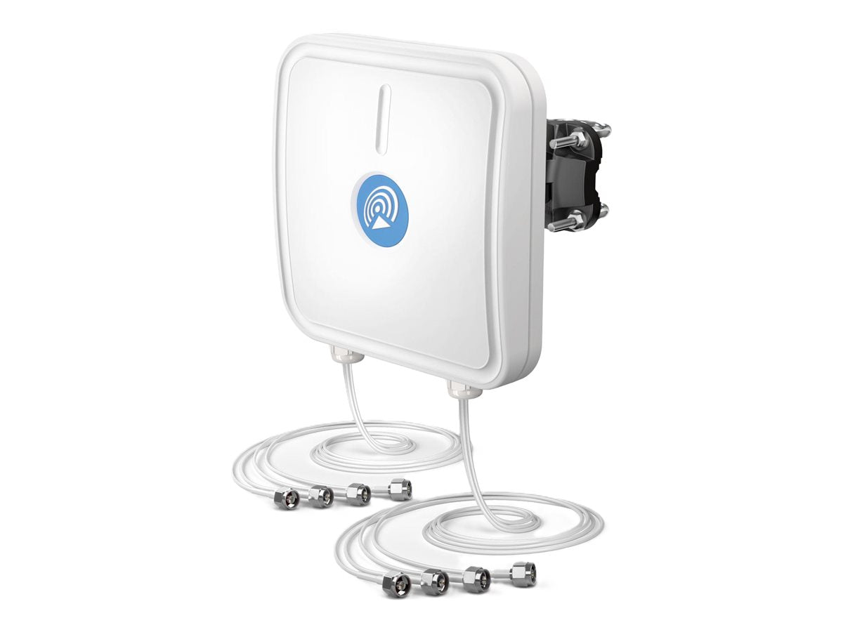 QUWIRELESS Tri-Band 2.4/5-7 GHz WiFi 6E/7 8x8 MIMO Sector Panel N-Male Wall/Mast Antenna