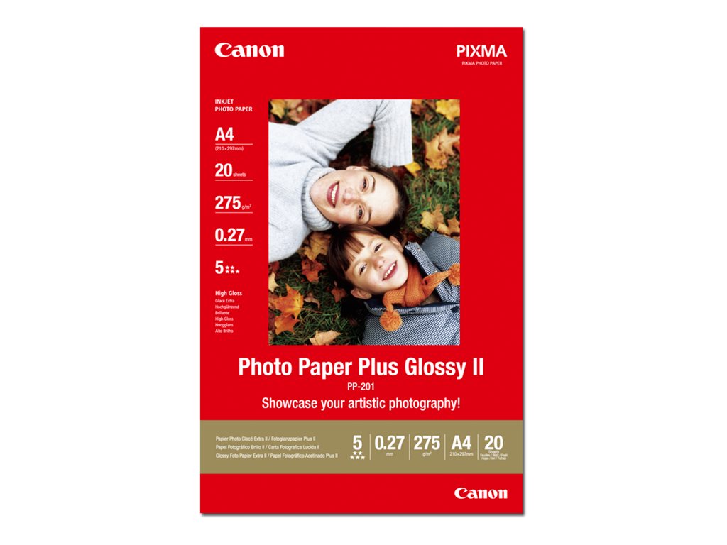 CANON PP-201 plus photo  papier inkjet 260g/m2 A4 20 feuilles pack de 1