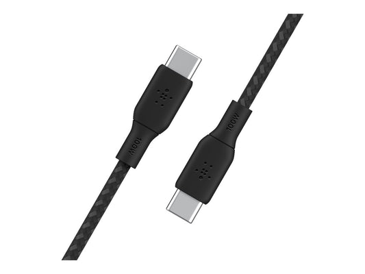 BELKIN 100w USB-C to USB-C Braided Cable 2M Black
