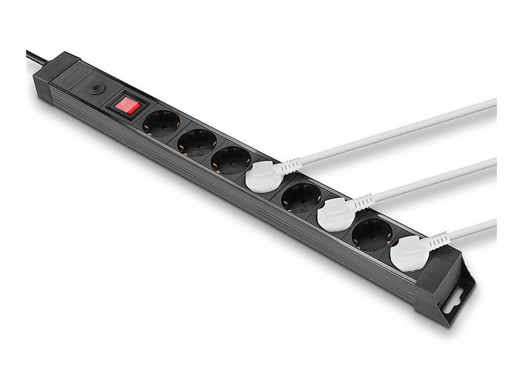 LINDY Mains 8 way gang socket with on/off Switch 3500W with overvoltage protection