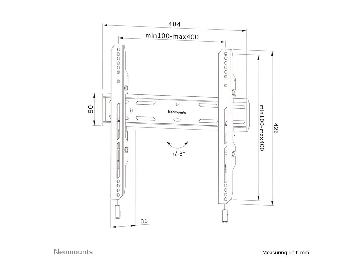 NEOMOUNTS WL30S-850BL14 Support pour écran mural 32-75p - fixe - verrouillable - installation rapide