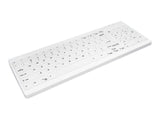CHERRY Hygiene Compact Ultraflat Keyboard with NumPad Sealed Watertight USB White (FR)