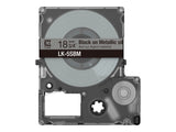 EPSON Metallic Tape Silver/Black 18mm 9m LK-5SBM