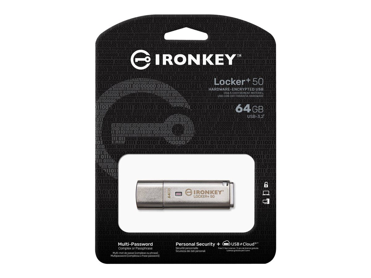 KINGSTON 64Go IKLP50 AES USB w/256bit Encryption