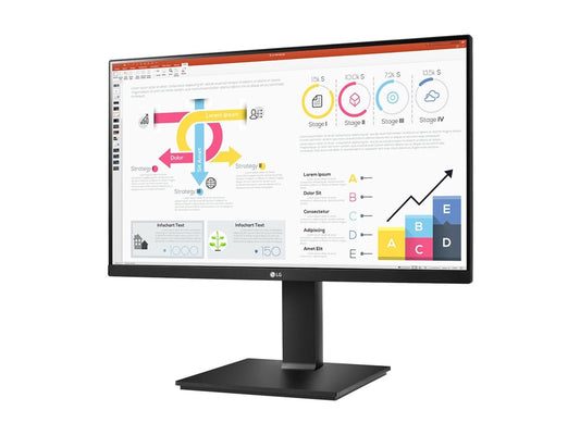 LG 24QP750P-B Écran LED - 24"-2560 x 1440 QHD @ 75 Hz - IPS - 300 cd/m² - 1000:1 - HDR10 - 5 ms - HDMI, DisplayPort, USB-C