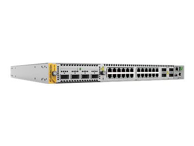 ALLIED Advanced Layer 3 switch 24x 100M/1G/2.5G/5G/10G-T 4x QSFP+/QSFP28 1x Expansion slot and dual hotswap PSU bays