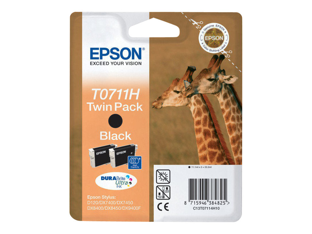 Ink/T0711H Giraffe 2x11.1ml BK