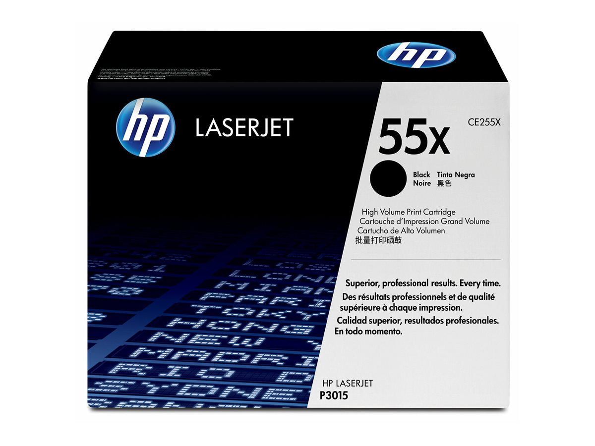 HP 55X original LaserJet Toner cartridge CE255X black standard capacity 12.500 pages 1-pack