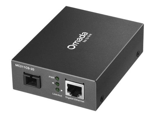 TP-LINK Omada 10/100/1000 Mbps RJ45 to 1000 Mbps Single-mode SC WDM Bi-Directional Fiber Converter