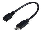 MCL Adaptateur USB 3.1 type C / USB 2.0 micro B femelle - 17cm    (P)