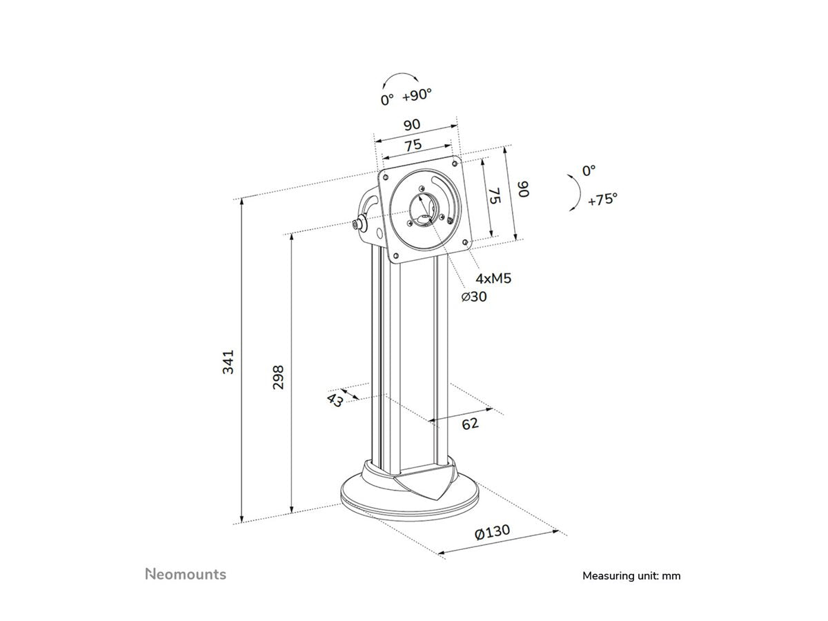 Neomounts DS15-632BL1 Tablet desk stand